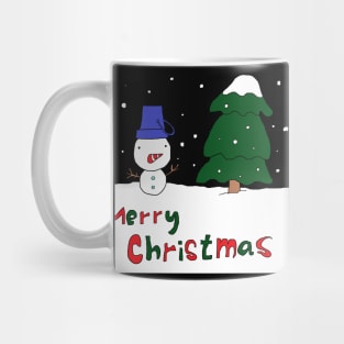 Merry Christmas, Snowman, Tree Mug